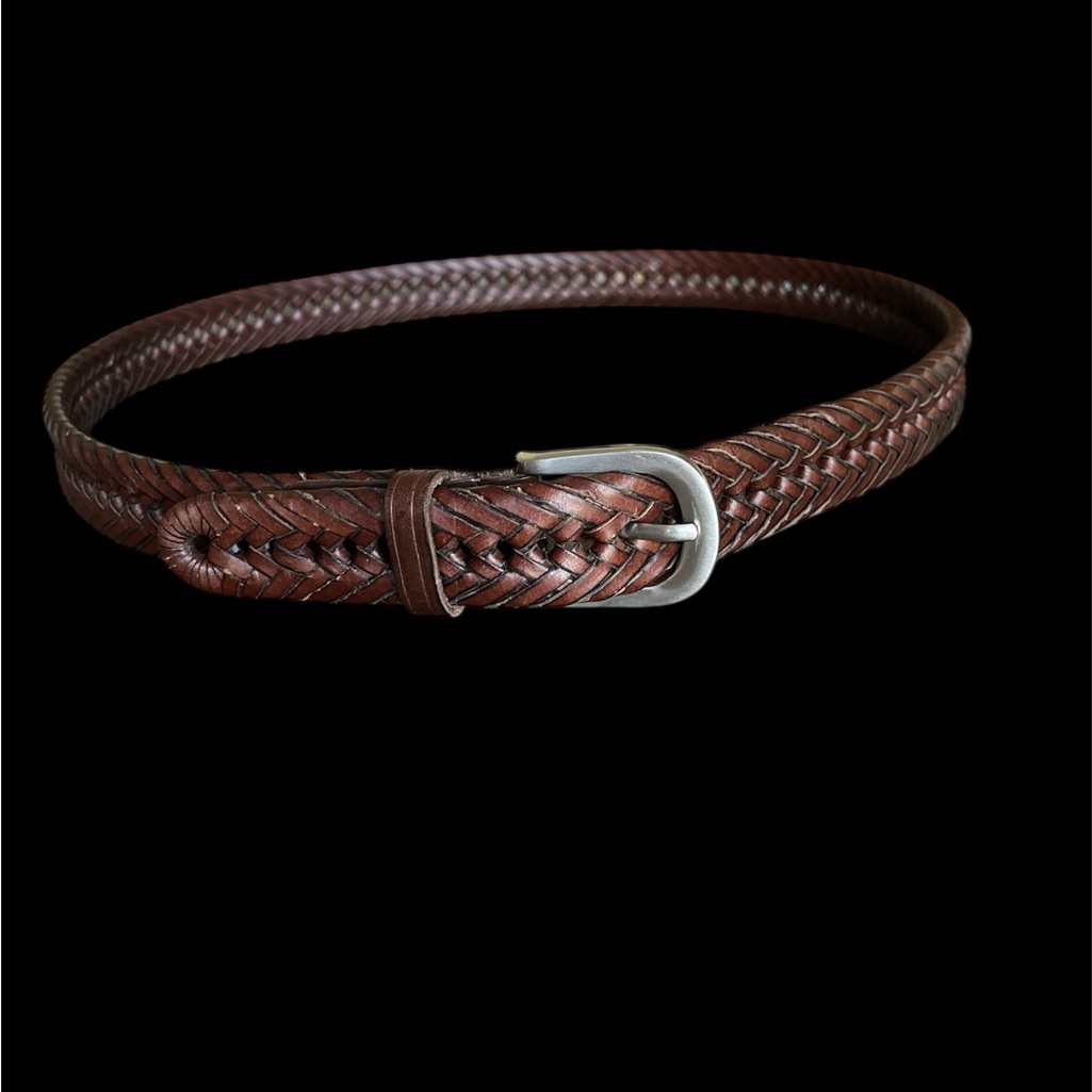 Nwot Braided Leather Belt - Brown